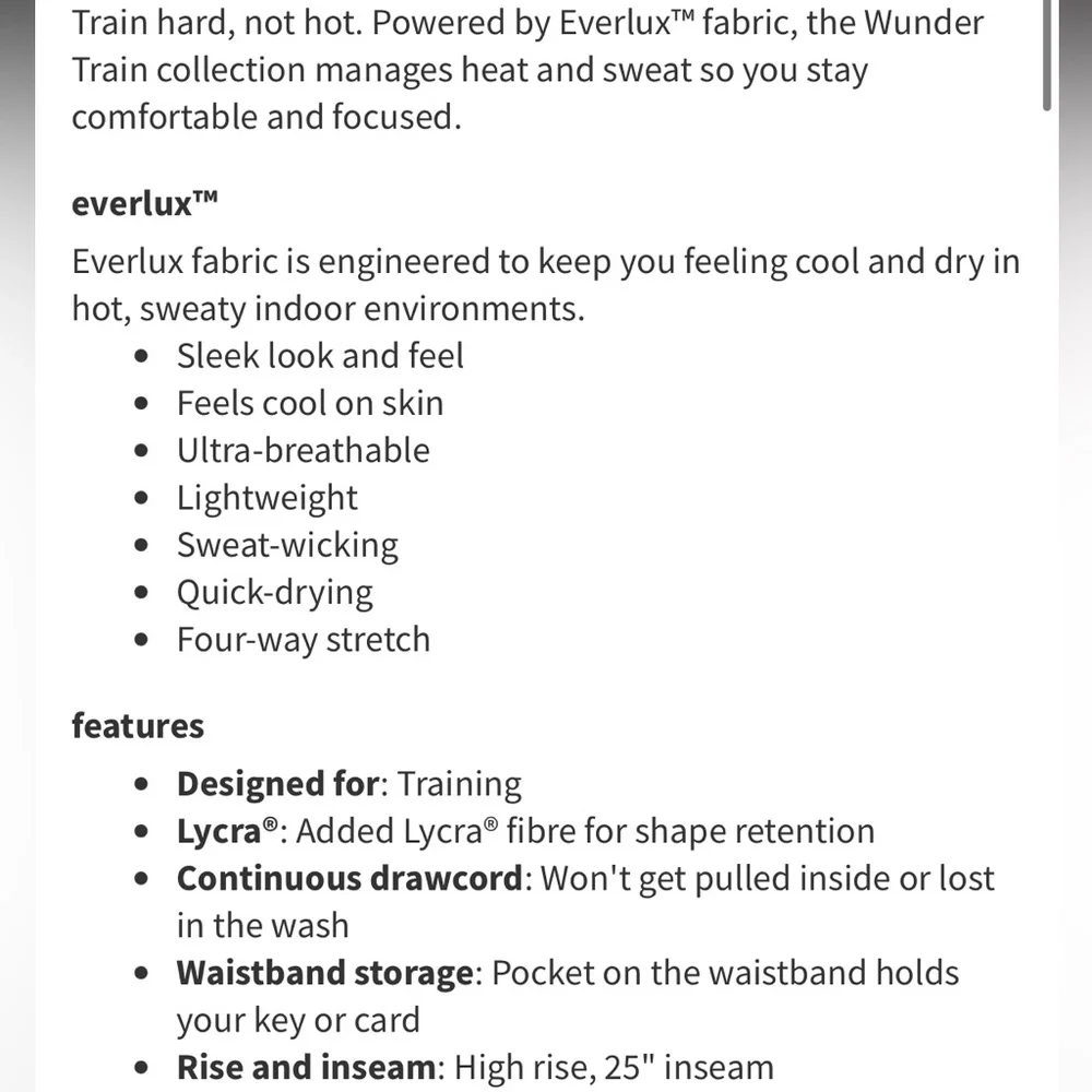 Lululemon Wunder Train  Tight 25
